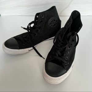 All Black Converse All Star High Tops (Like New!)